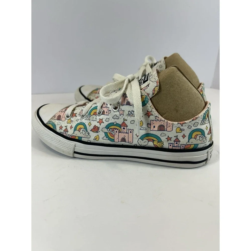 Converse All star Chuck Taylor Youth Shoes Rainbow Castles Low Top Sz 3